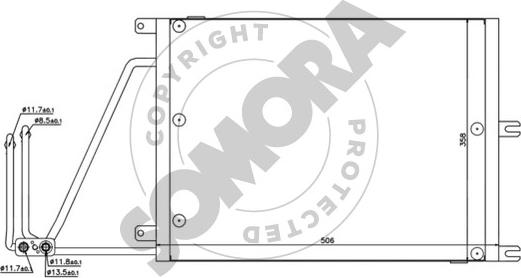 Somora 210460A - Конденсатор, кондиціонер autocars.com.ua