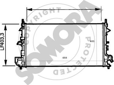 Somora 210640E - Радіатор, охолодження двигуна autocars.com.ua