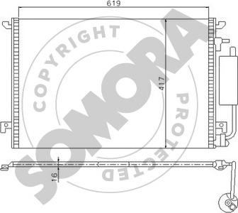 Somora 210660B - Конденсатор, кондиціонер autocars.com.ua