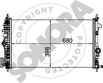 Somora 210840A - Радіатор, охолодження двигуна autocars.com.ua
