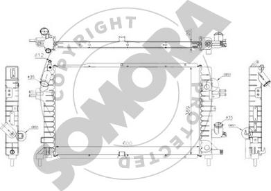 Somora 211840A - Радіатор, охолодження двигуна autocars.com.ua