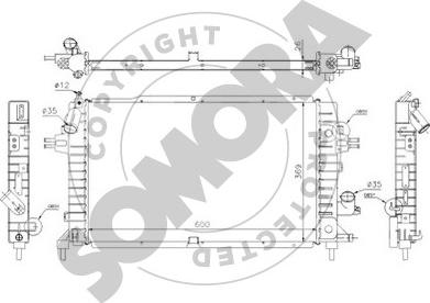 Somora 211840B - Радіатор, охолодження двигуна autocars.com.ua