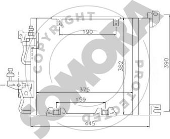 Somora 211860A - Конденсатор, кондиціонер autocars.com.ua