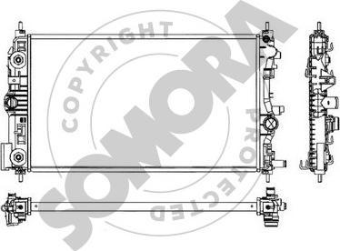 Somora 212040C - Радіатор, охолодження двигуна autocars.com.ua