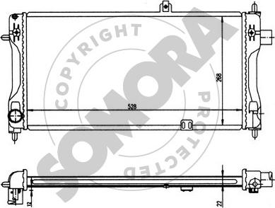 Somora 212141 - Радіатор, охолодження двигуна autocars.com.ua