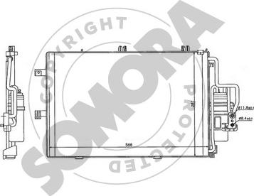 Somora 212560A - Конденсатор, кондиціонер autocars.com.ua