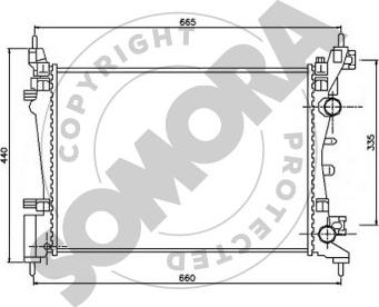 Somora 212640 - Радіатор, охолодження двигуна autocars.com.ua