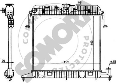 Somora 213040 - Радіатор, охолодження двигуна autocars.com.ua
