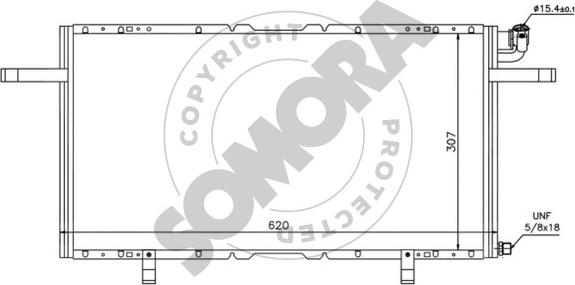 Somora 213660 - Конденсатор, кондиціонер autocars.com.ua