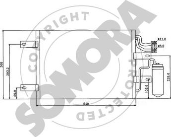 Somora 216060A - Конденсатор, кондиціонер autocars.com.ua