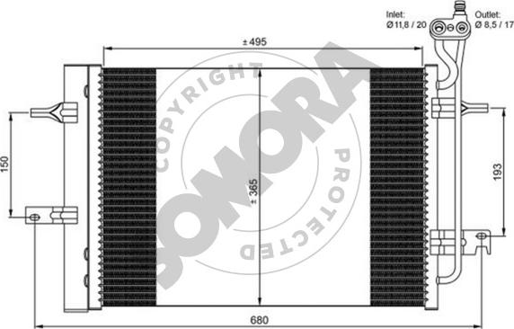 Somora 216060B - Конденсатор, кондиціонер autocars.com.ua