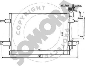 Somora 216060 - Конденсатор, кондиціонер autocars.com.ua