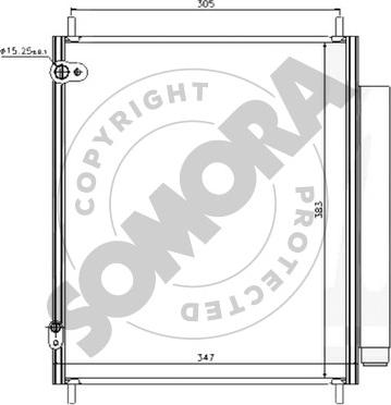 Somora 220060C - Конденсатор, кондиціонер autocars.com.ua