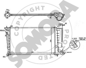 Somora 220640B - Радіатор, охолодження двигуна autocars.com.ua