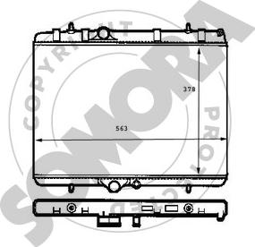 Somora 220640E - Радіатор, охолодження двигуна autocars.com.ua