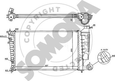 Somora 220640 - Радіатор, охолодження двигуна autocars.com.ua