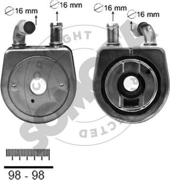 Somora 220766 - Масляний радіатор, автоматична коробка передач autocars.com.ua