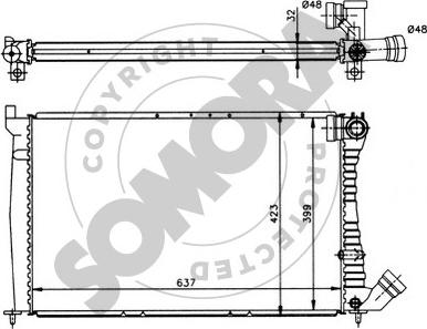 Somora 223241 - Радіатор, охолодження двигуна autocars.com.ua