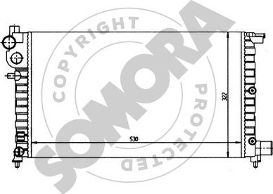 Somora 224141 - Радіатор, охолодження двигуна autocars.com.ua