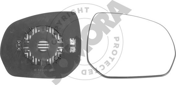 Somora 227055G - Дзеркальне скло, зовнішнє дзеркало autocars.com.ua