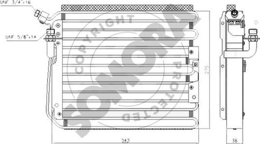 Somora 230160 - Конденсатор, кондиціонер autocars.com.ua