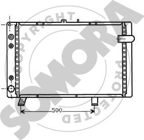 Somora 231040 - Радіатор, охолодження двигуна autocars.com.ua