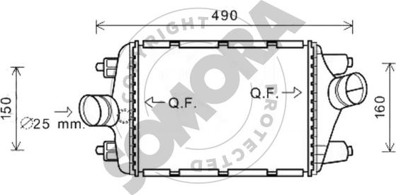 Somora 231245R - Интеркулер autocars.com.ua