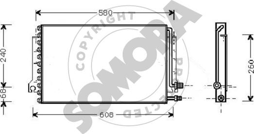 Somora 233060 - Конденсатор, кондиціонер autocars.com.ua