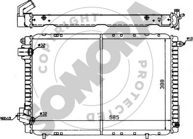 Somora 240345 - Радіатор, охолодження двигуна autocars.com.ua