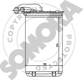 Somora 240350 - Теплообменник, отопление салона autodnr.net