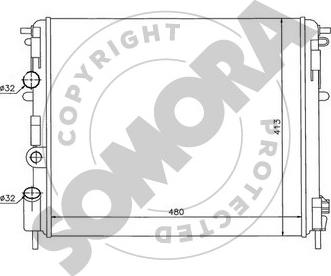 Somora 240940F - Радіатор, охолодження двигуна autocars.com.ua