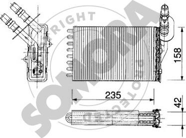 Somora 240950 - Теплообмінник, опалення салону autocars.com.ua