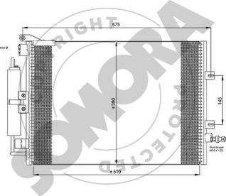 Somora 241160A - Конденсатор, кондиціонер autocars.com.ua