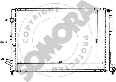 Somora 242041 - Радіатор, охолодження двигуна autocars.com.ua