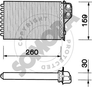 Somora 242050 - Теплообмінник, опалення салону autocars.com.ua