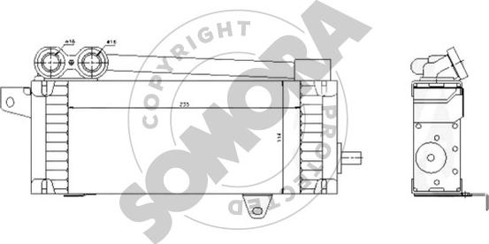 Somora 242065 - Масляний радіатор, рухове масло autocars.com.ua