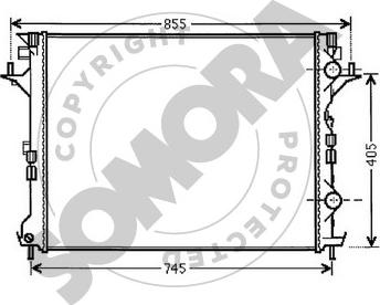 Somora 242240C - Радіатор, охолодження двигуна autocars.com.ua