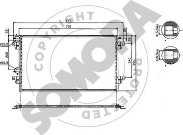 Somora 242260C - Конденсатор, кондиціонер autocars.com.ua