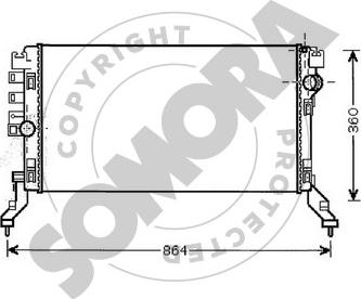 Somora 242440C - Радіатор, охолодження двигуна autocars.com.ua