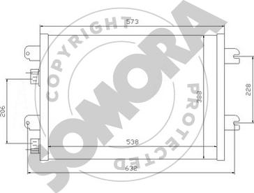 Somora 243060B - Конденсатор, кондиціонер autocars.com.ua