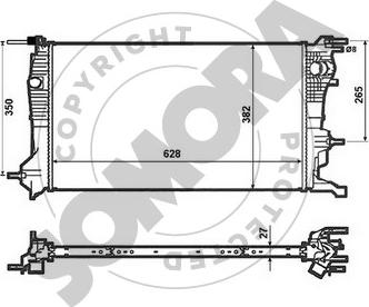 Somora 243440 - Радіатор, охолодження двигуна autocars.com.ua