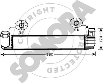 Somora 243445B - Интеркулер autocars.com.ua