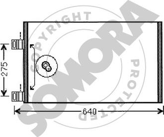 Somora 244560 - Конденсатор, кондиціонер autocars.com.ua