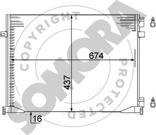 Somora 245160 - Конденсатор, кондиціонер autocars.com.ua