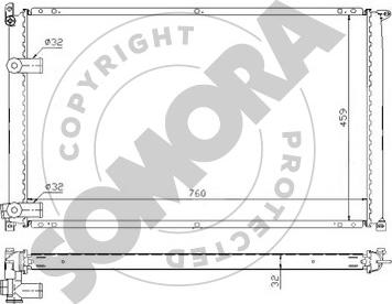 Somora 245540A - Радіатор, охолодження двигуна autocars.com.ua