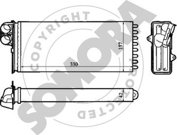 Somora 245550 - Теплообмінник, опалення салону autocars.com.ua