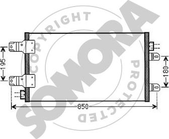 Somora 245560E - Конденсатор, кондиціонер autocars.com.ua