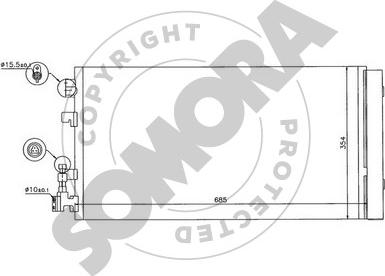 Somora 248060 - Конденсатор, кондиціонер autocars.com.ua