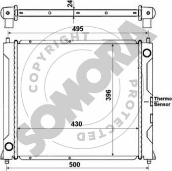 Somora 260540 - Радіатор, охолодження двигуна autocars.com.ua