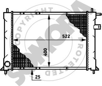 Somora 260740A - Радіатор, охолодження двигуна autocars.com.ua